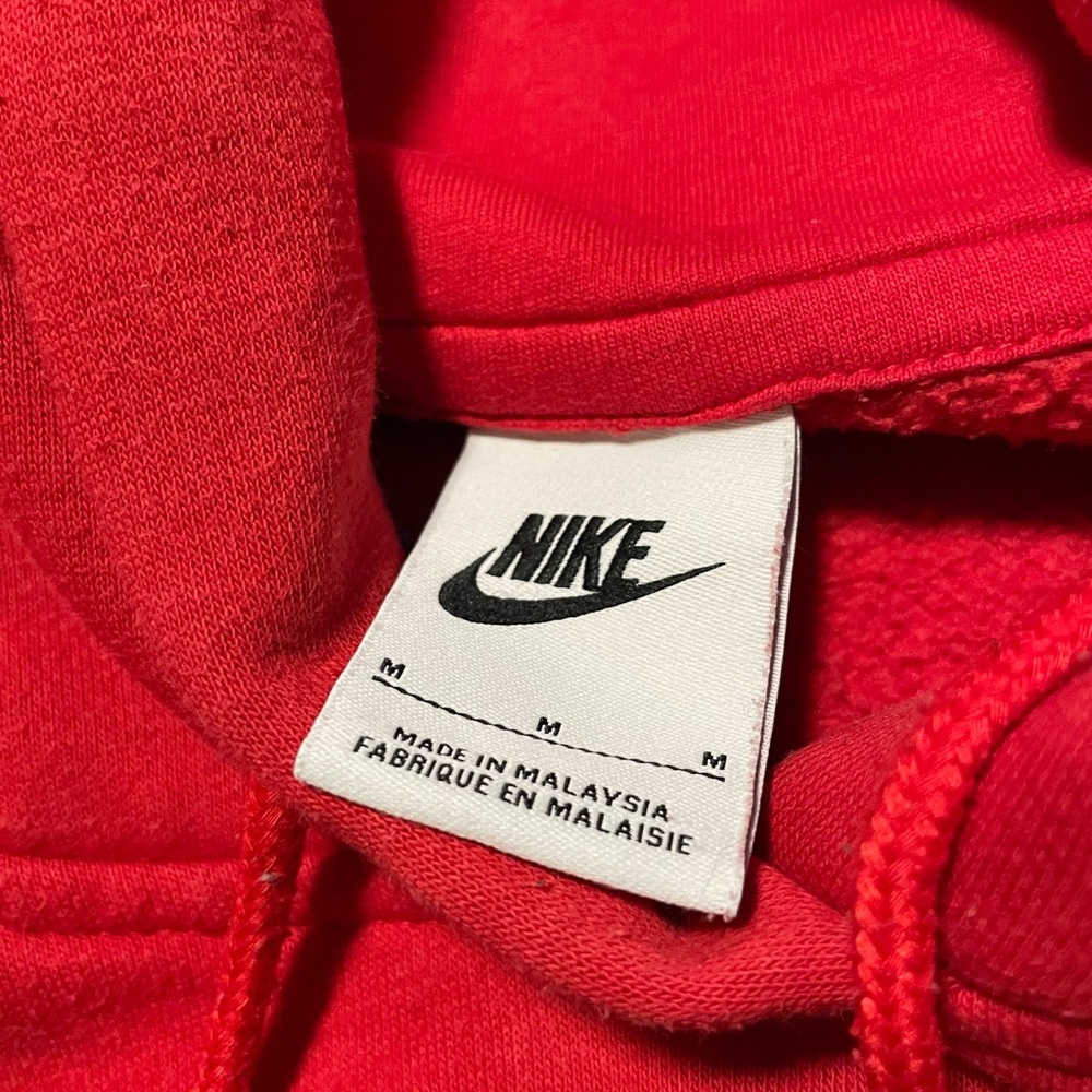 Nike Center Swoosh Sweatshirt Mens Medium Red Baggy Cotton Blend - Picture 4 of 16